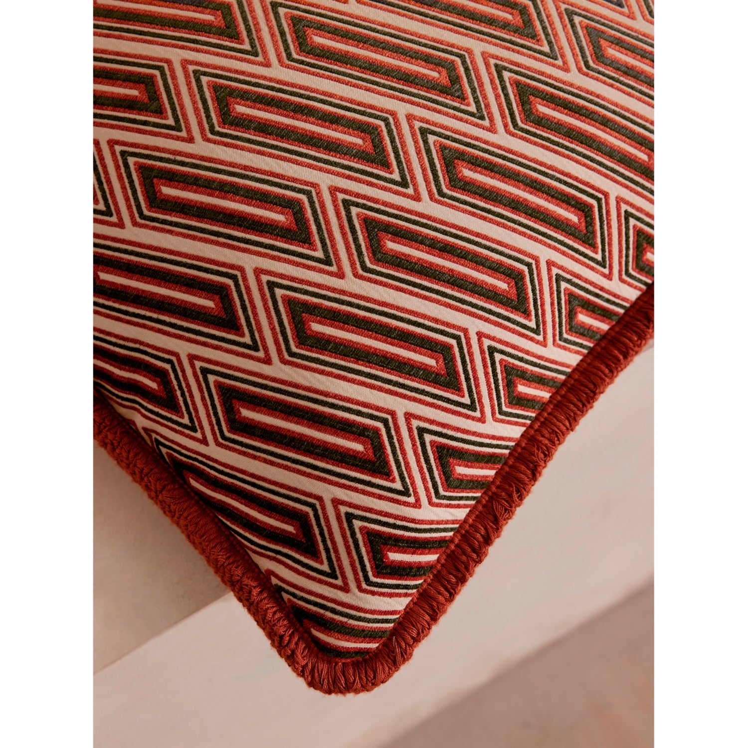 Soho Home Vende geometric woven cushion 50cm, imported from the UK