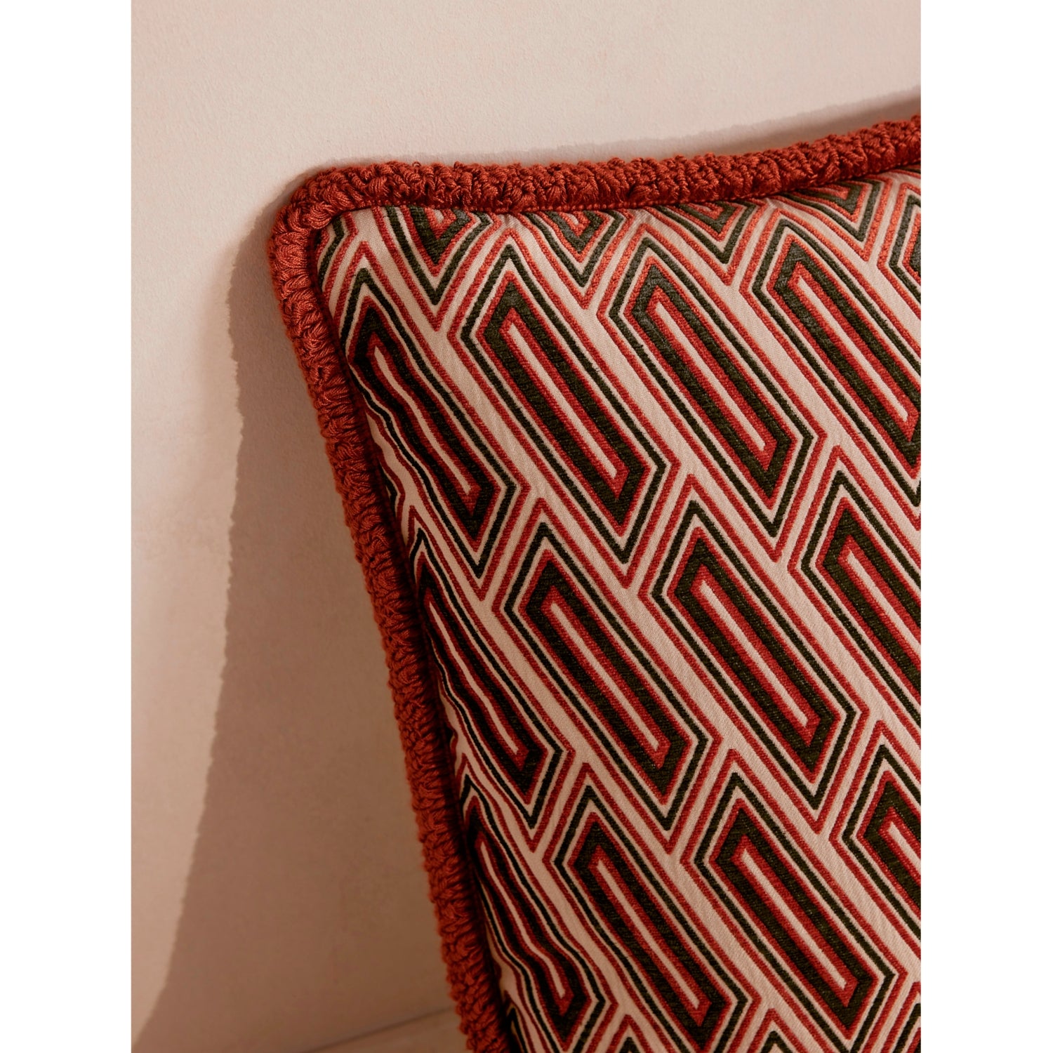 Soho Home Vende geometric woven cushion 50cm, imported from the UK