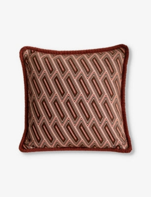 Soho Home Vende geometric woven cushion 50cm, imported from the UK