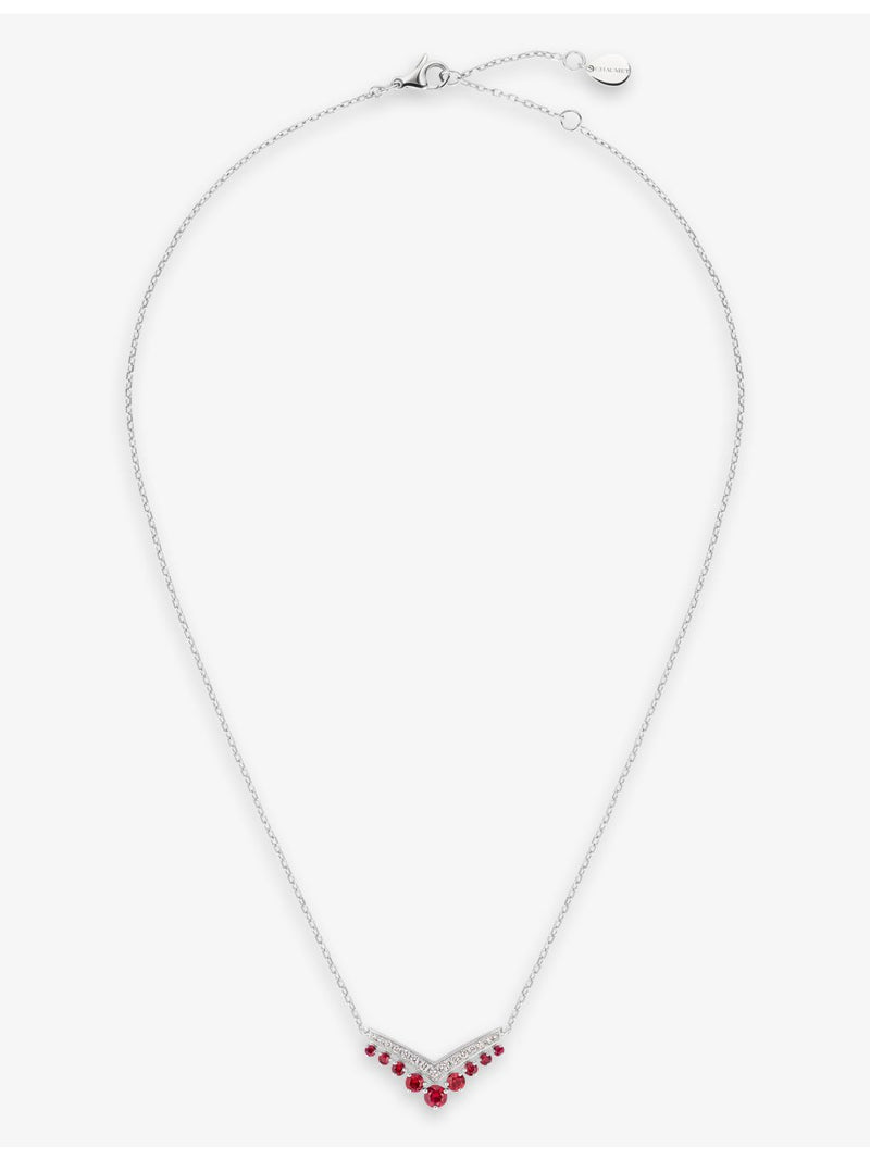 Chaumet 0.23ct diamond ruby pendant necklace, imported from the UK