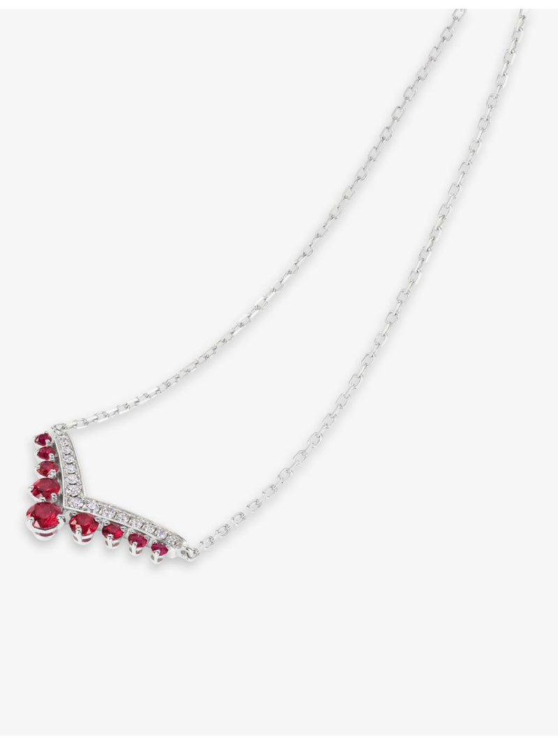 Chaumet 0.23ct diamond ruby pendant necklace, imported from the UK