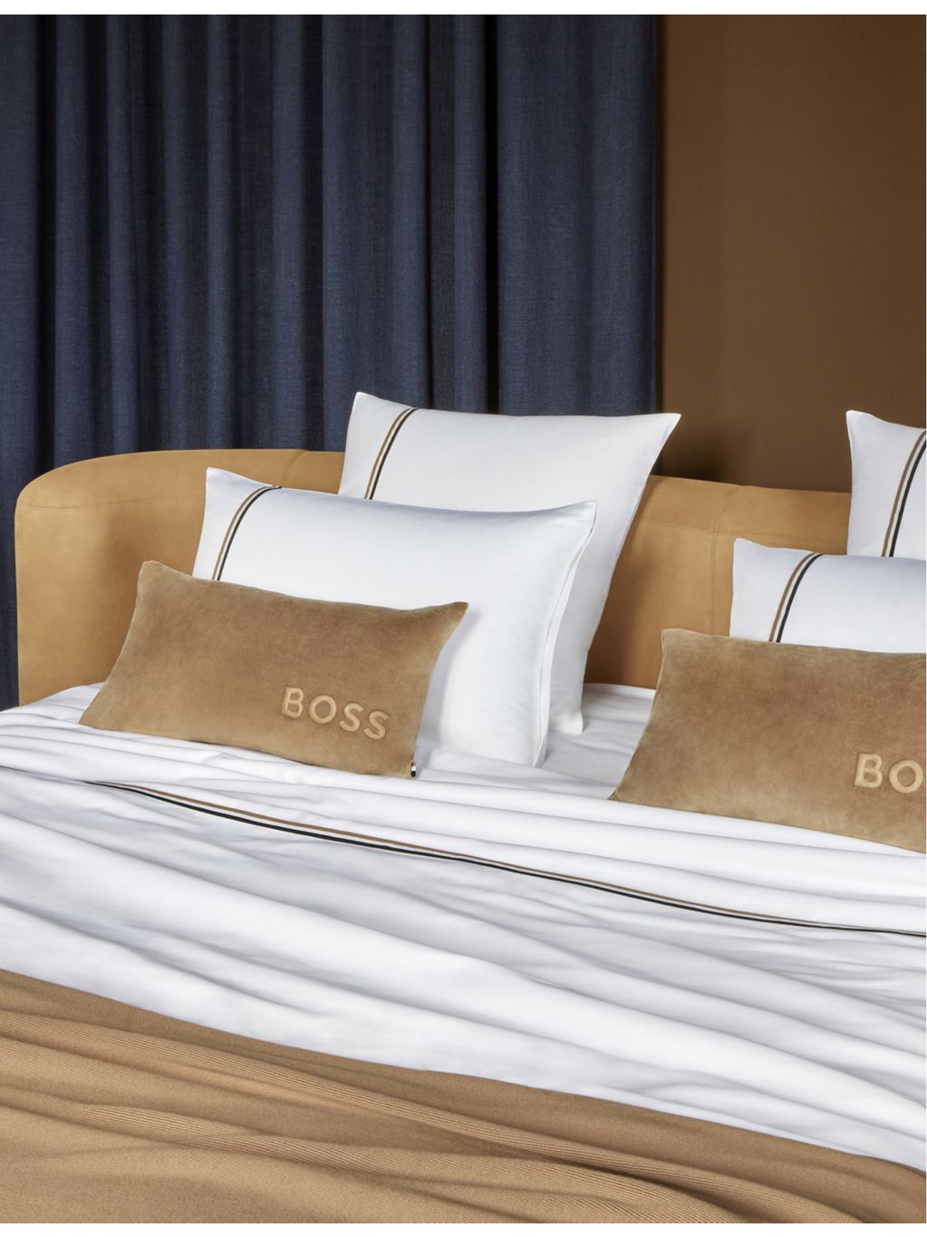 BOSS B-linea cotton duvet cover with contrast piping - British product