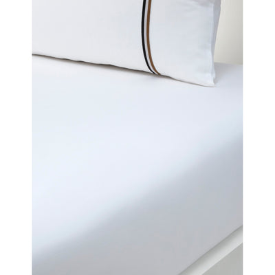 selfridges BOSS B-linea Contrast-Piping Cotton Fitted Sheet- Buy online at McGrocer