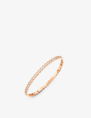 Bee de Chaumet 18ct rose-gold and 1.86ct brilliant-cut diamond ring - 16cm