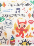 Zadig & Voltaire graphic-print cotton scarf 175cm, imported from the UK