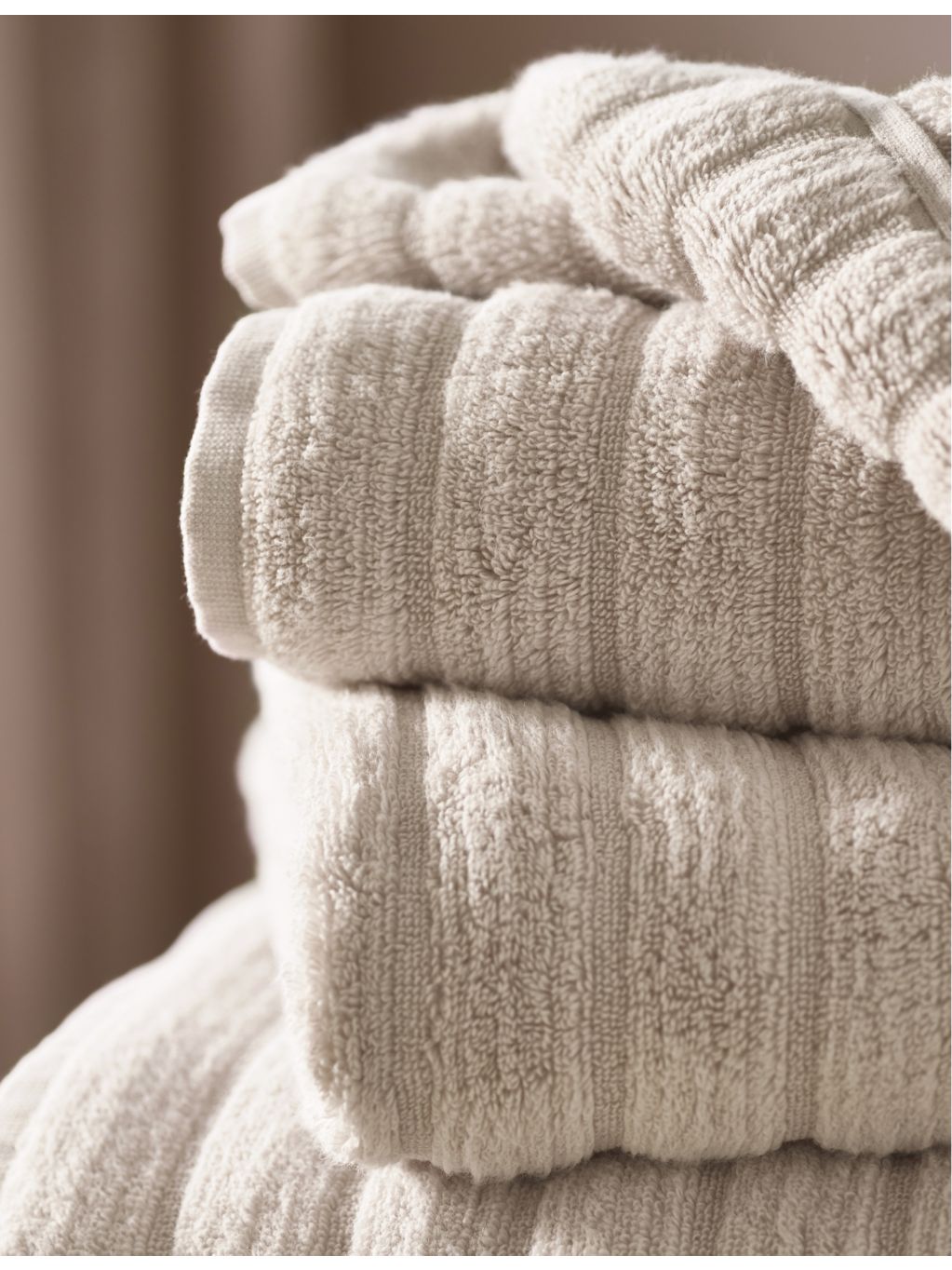 The White Company ribbed hydrocotton towels (British brand)