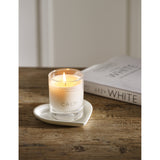 The White Company heart-shaped ceramic soap plate 12cm - British product