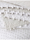 The White Company pom-pom embellished cotton bed throw, UK version