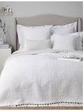 The White Company Brittany cotton-voile cushion 50cm x 30cm - British product