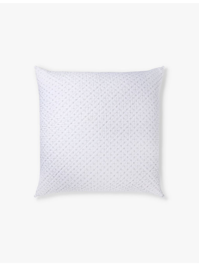 The White Company Brittany dot-print cotton cushion 50cm (British brand)