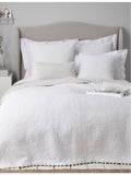 The White Company Brittany dot-print cotton cushion 60cm, UK version