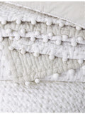 The White Company Brittany dot-print cotton cushion 60cm, UK version