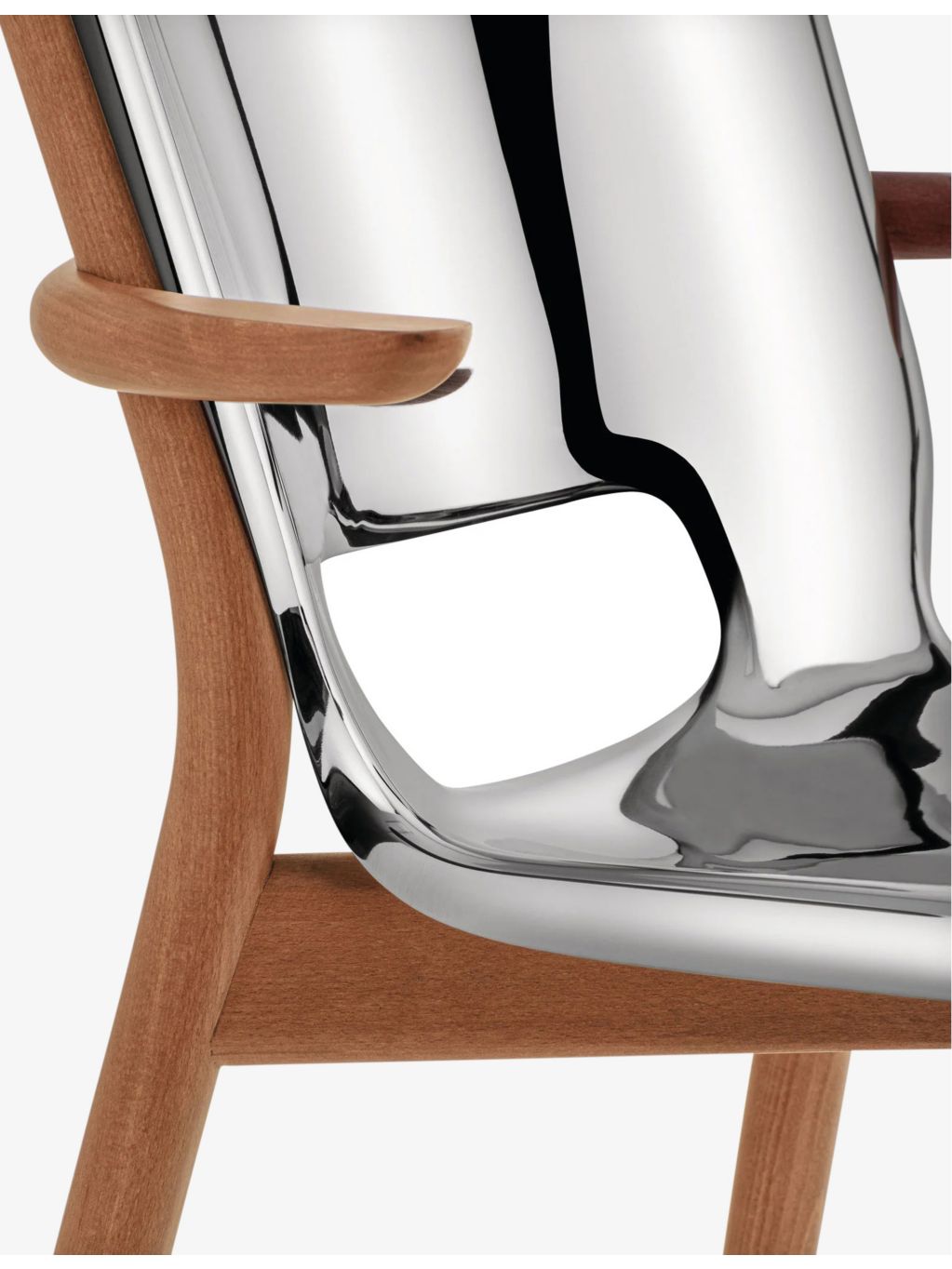 Alessi Monoshell mirrored-steel chair 81cm (British brand)
