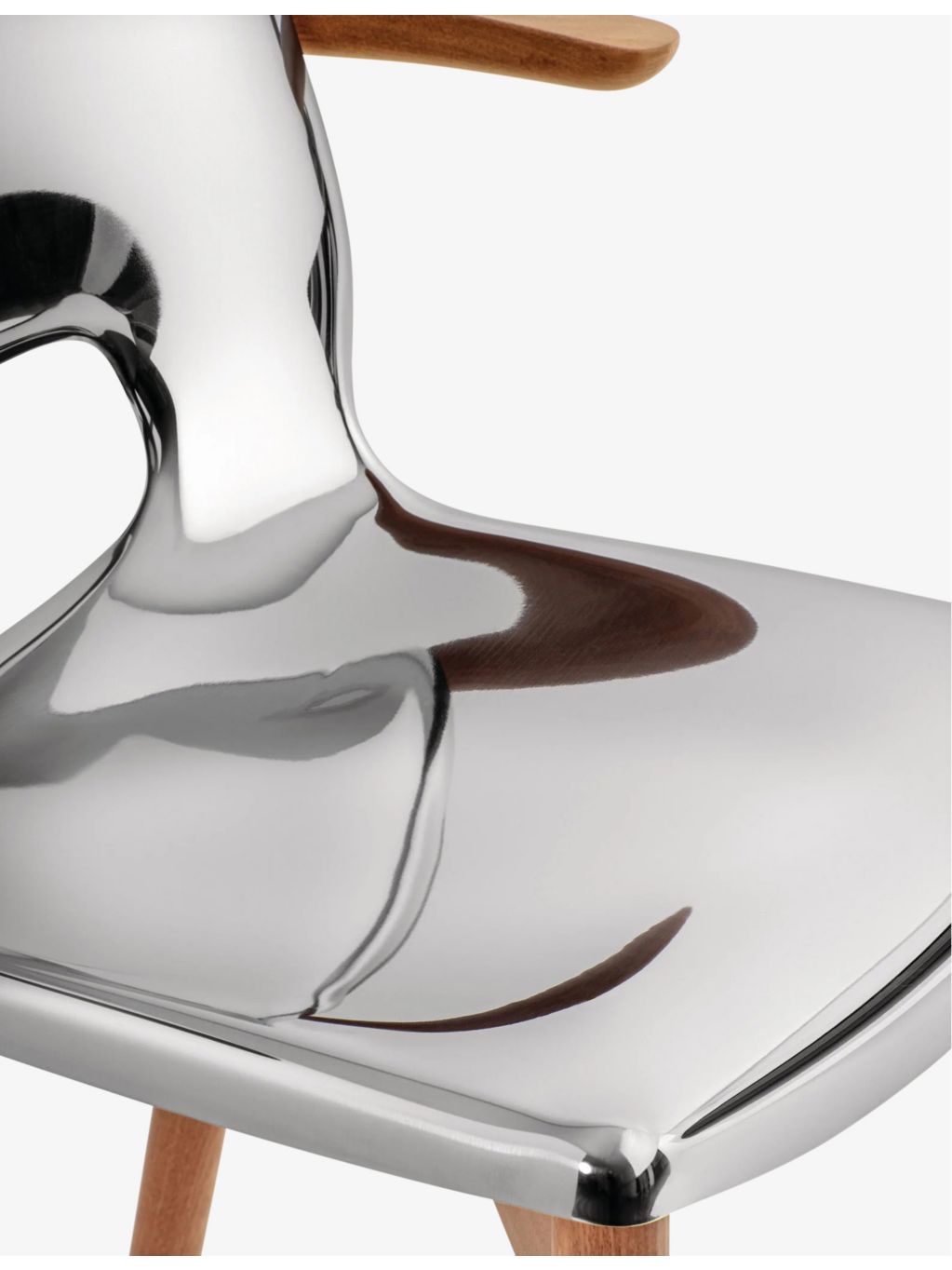 Alessi Monoshell mirrored-steel chair 81cm (British brand)