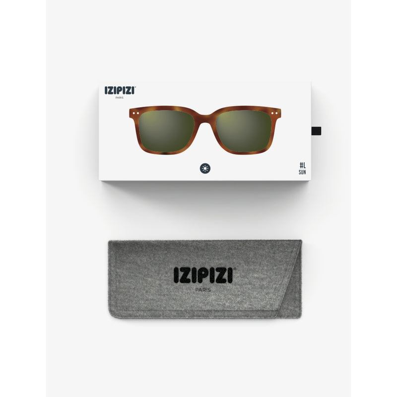 Izipizi #L square sunglasses in havane with tinted lenses, UK version
