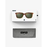 Izipizi #L square sunglasses in havane with tinted lenses, UK version