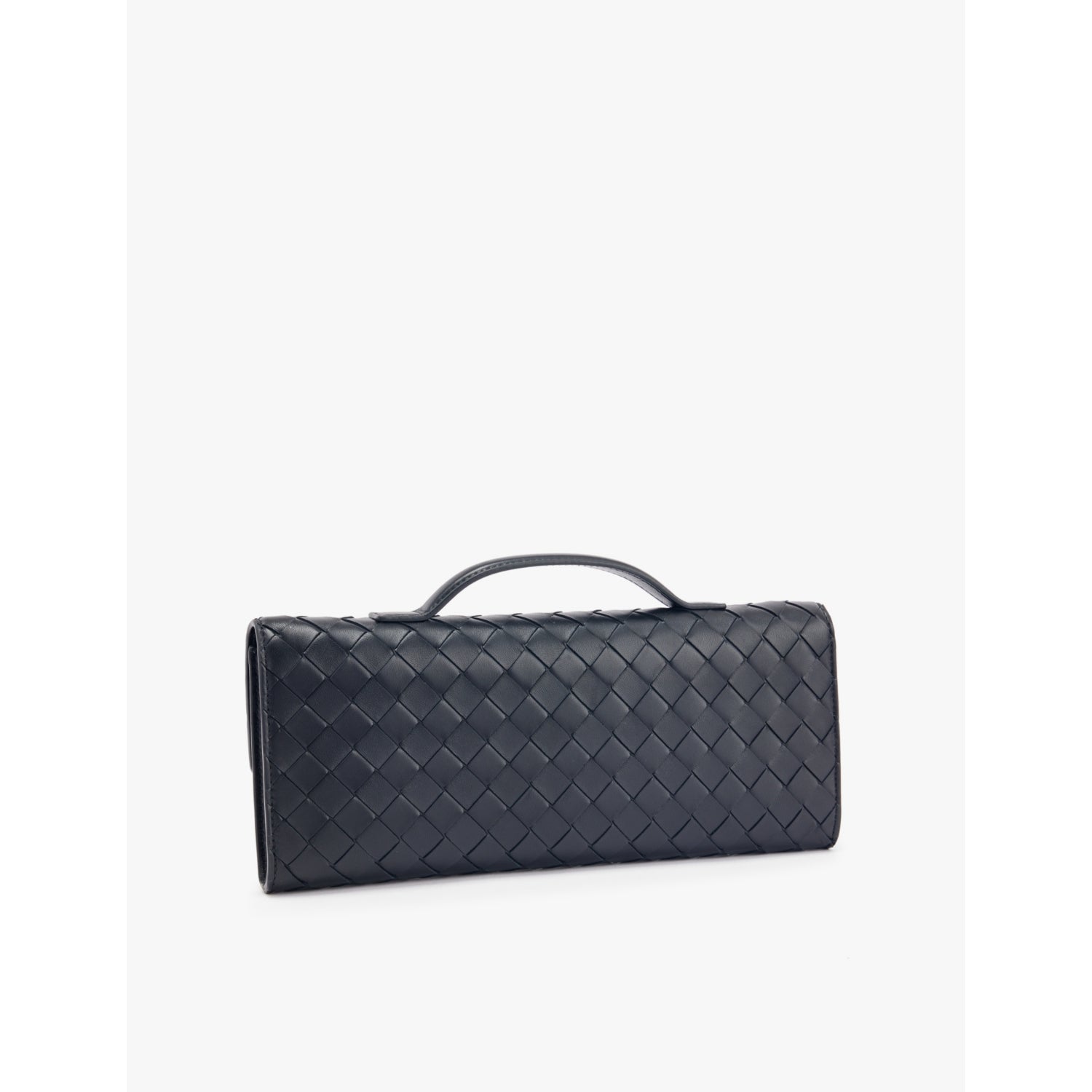 Bottega Veneta Andiamo intrecciato-weave leather clutch (British brand)