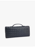 Bottega Veneta Andiamo intrecciato-weave leather clutch (British brand)