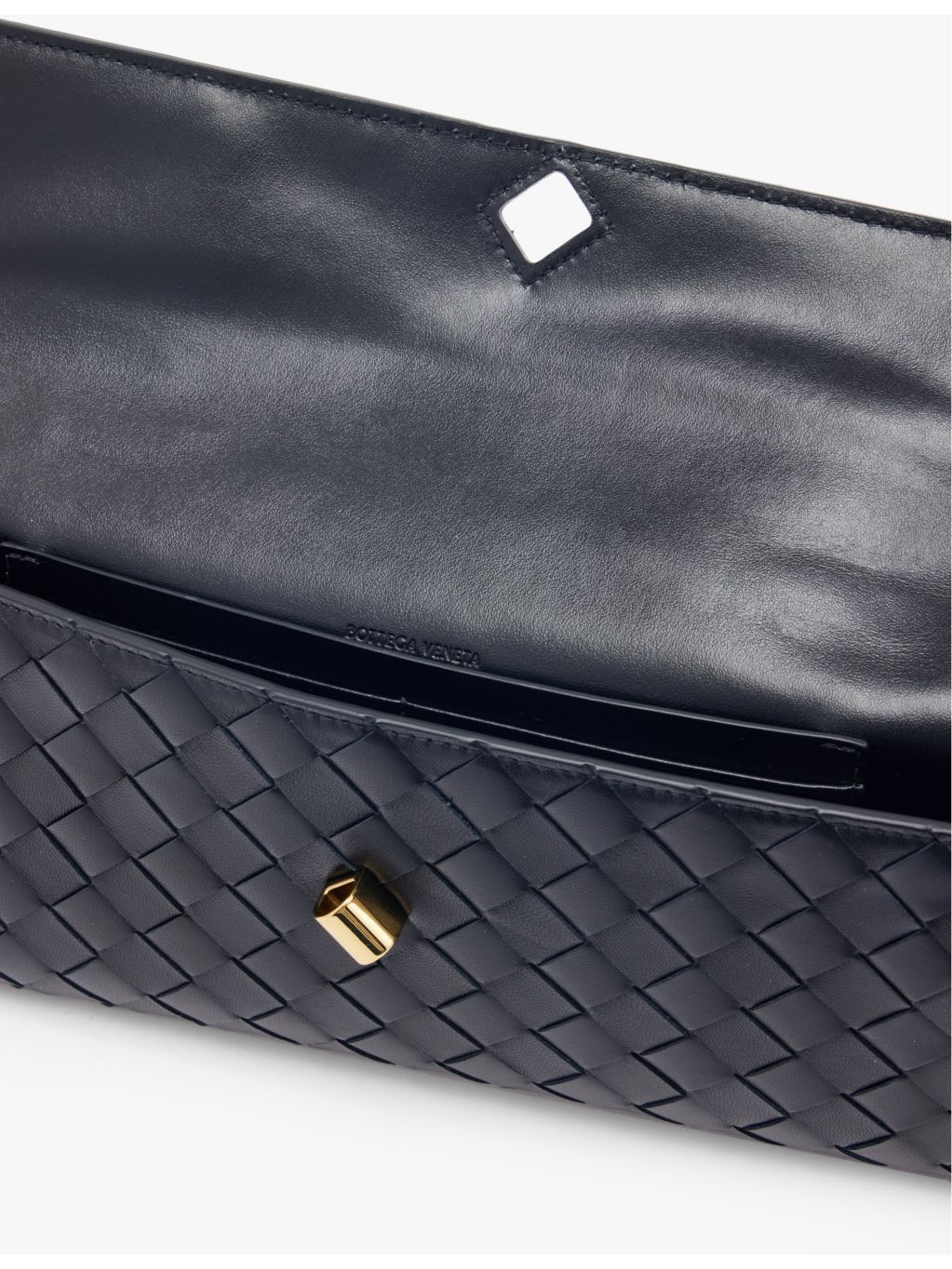 Bottega Veneta Andiamo intrecciato-weave leather clutch (British brand)