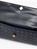 Bottega Veneta Andiamo intrecciato-weave leather clutch (British brand)