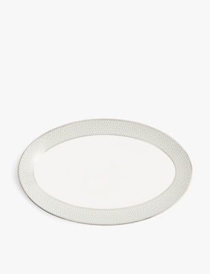 Wedgwood Gio Gold Platinum bone china oval dish 26cm - British product