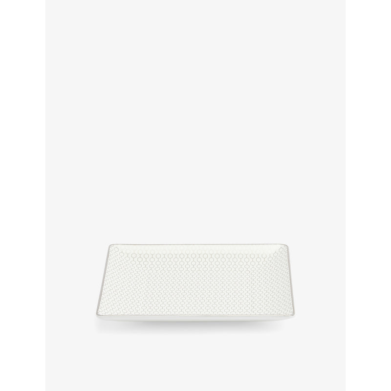 Wedgwood Gio Gold Platinum bone china tray 15cm, imported from the UK