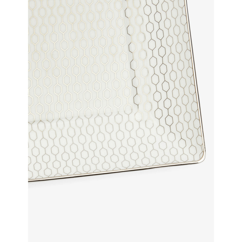 Wedgwood Gio Gold Platinum bone china tray 15cm, imported from the UK