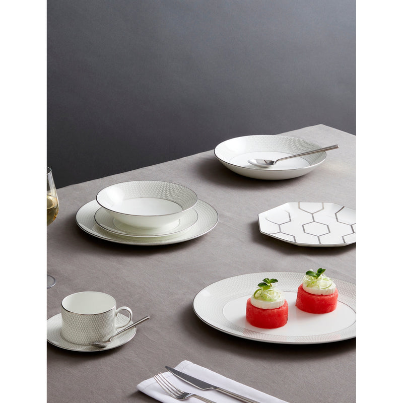 Wedgwood Gio Gold Platinum bone china tray 15cm, imported from the UK