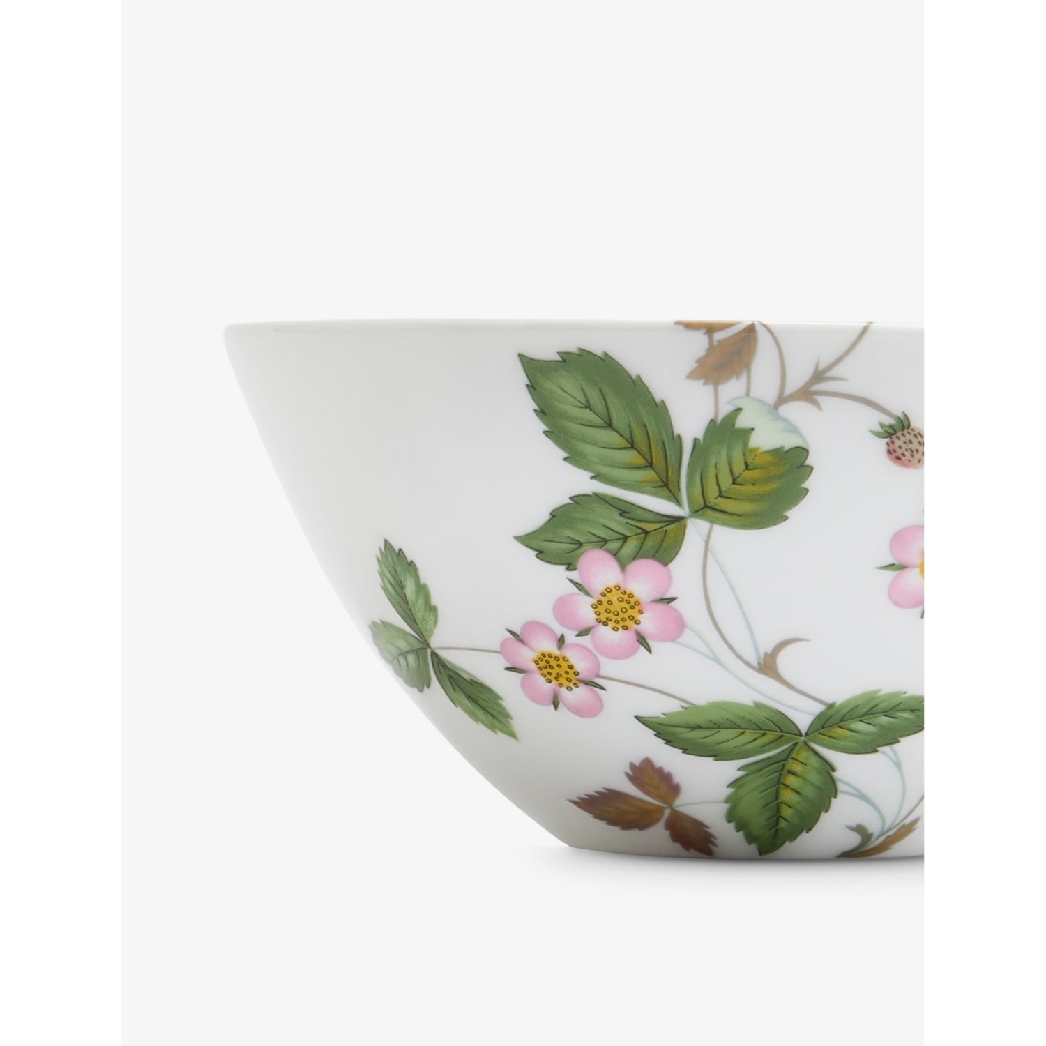 Wedgwood bone-china bowl Wild Strawberry floral pattern 12cm, imported from the UK