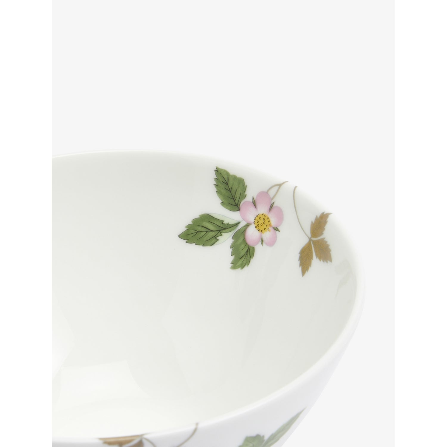 Wedgwood bone-china bowl Wild Strawberry floral pattern 12cm, imported from the UK