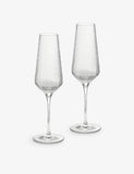 Vera Wang swirl crystal flutes set of two, imported from the UK