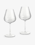 Vera Wang swirl white wine crystal glasses set of two - British product