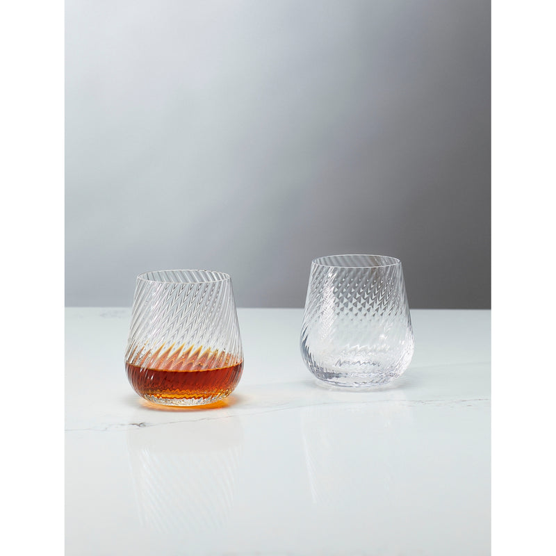 Vera Wang Wedgwood swirl crystal tumblers set of two, UK version