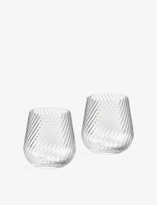Vera Wang Wedgwood swirl crystal tumblers set of two, UK version