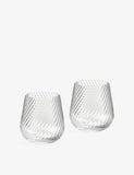 Vera Wang Wedgwood swirl crystal tumblers set of two, UK version