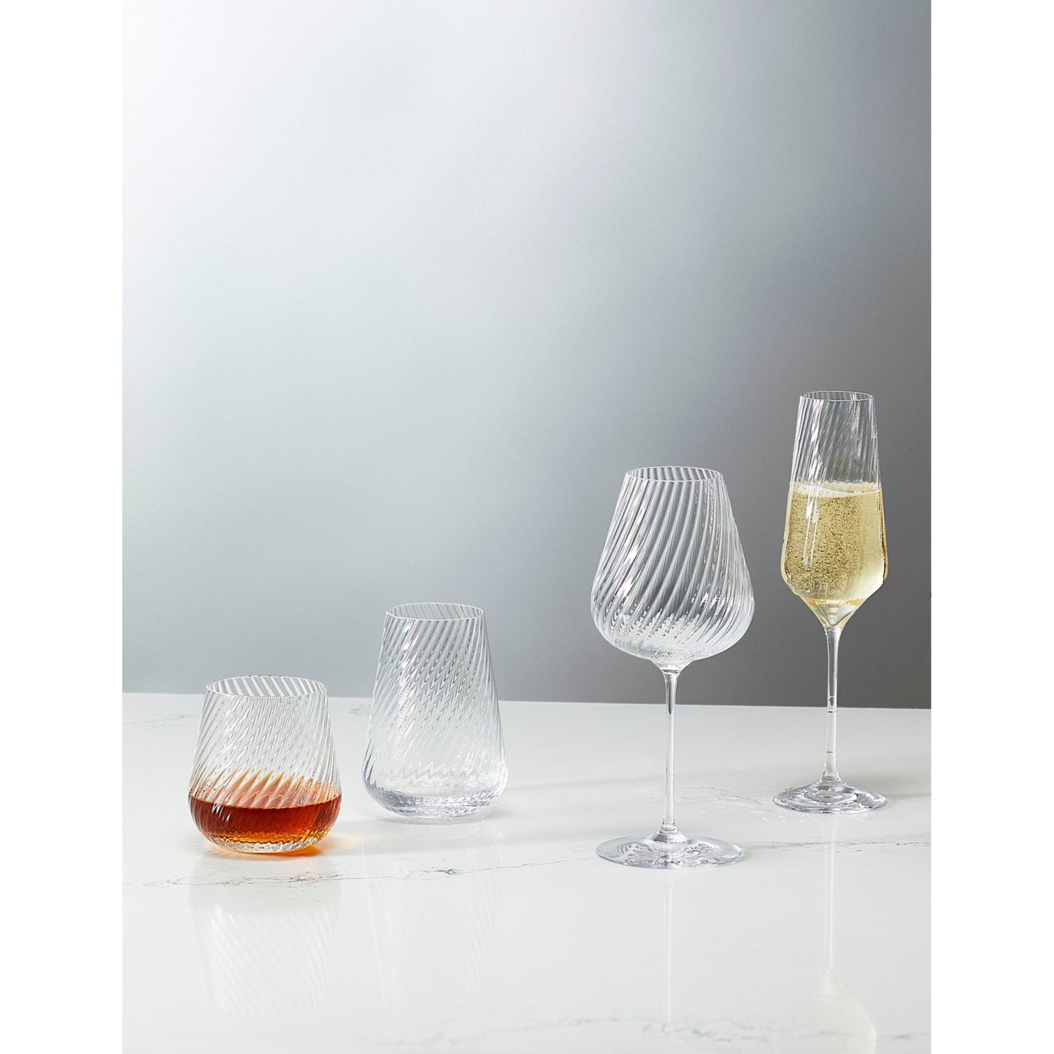 Vera Wang swirl highball crystal glasses set of two - British product