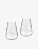 Vera Wang swirl highball crystal glasses set of two - British product