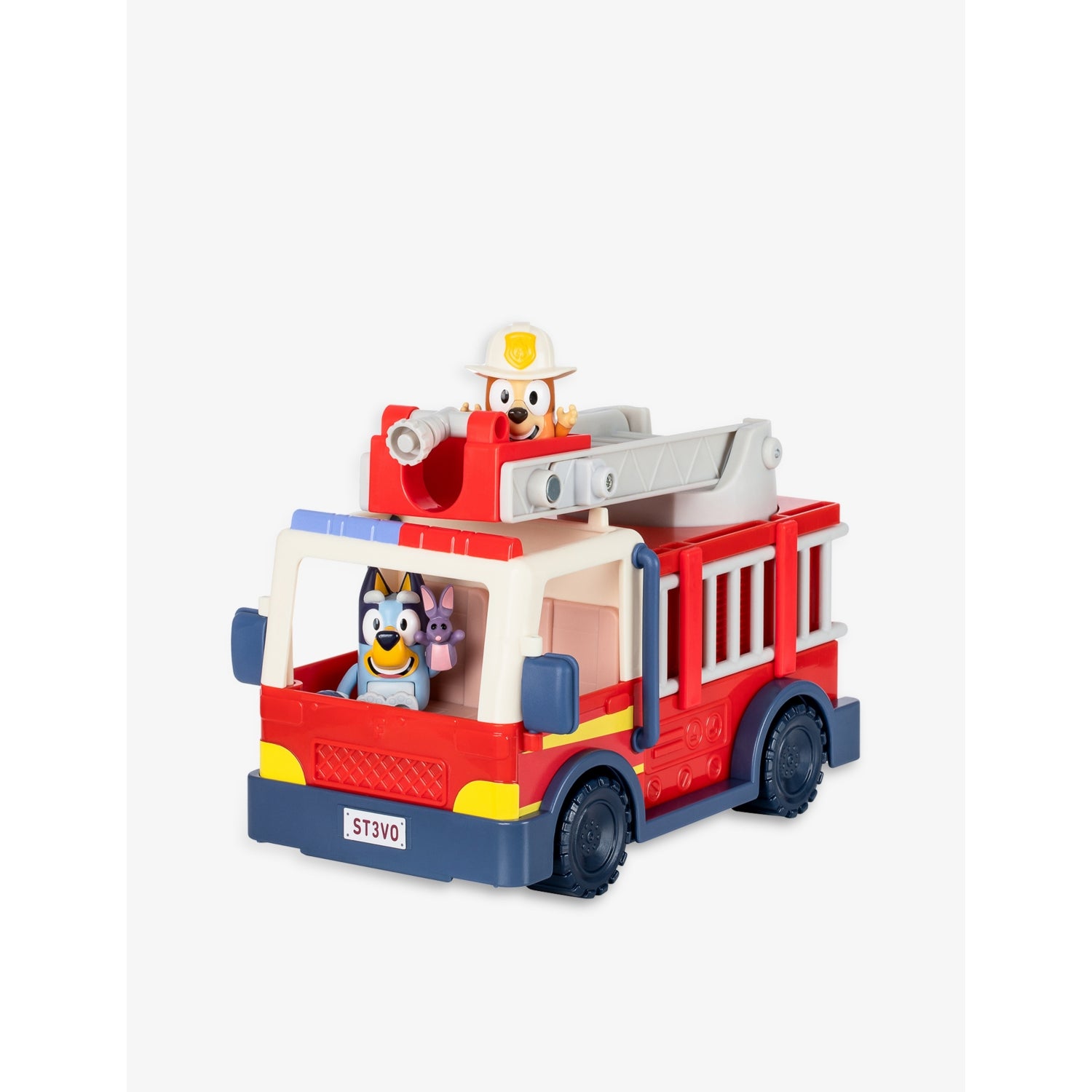 Bluey Bingo's Firetruck Playset with movable figures and accessories - British product