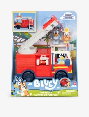 Bluey Bingo's Firetruck Playset with movable figures and accessories - British product