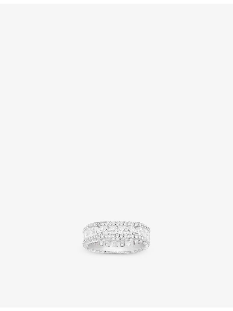 APM Monaco sterling-silver zirconia ring - British product