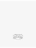 APM Monaco sterling-silver zirconia ring - British product