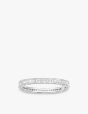 APM Monaco Pavé-encrusted Sterling-silver and Zirconia Bangle
