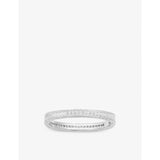 Pavé-encrusted sterling-silver and zirconia bangle - S