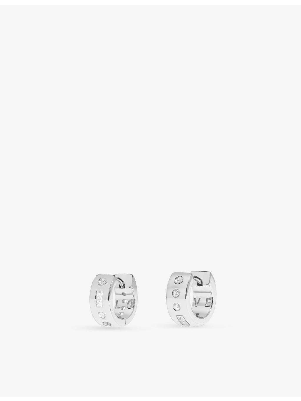 APM Monaco huggie cubic zirconia sterling silver earrings (British brand)