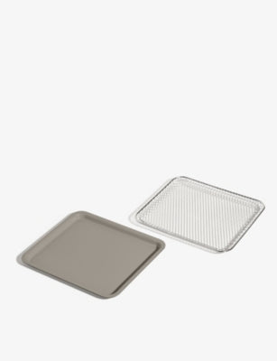 Our Place Wonder Oven Chromed-Steel Air-Fryer Basket and Aluminium Bake Pan