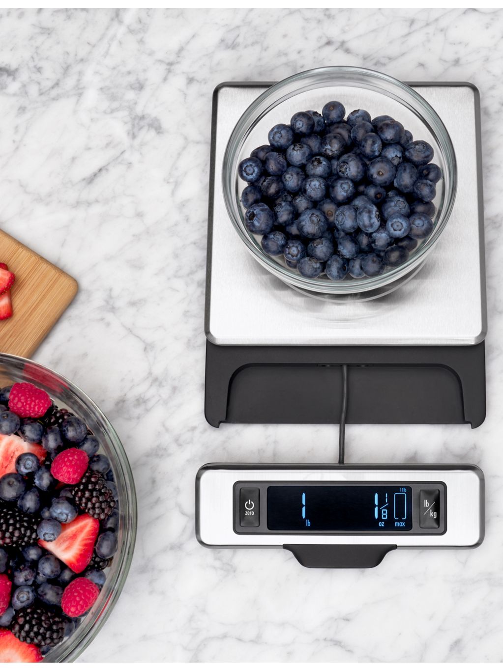 Stainless steel kitchen scale pull out display 10.35cm - British product