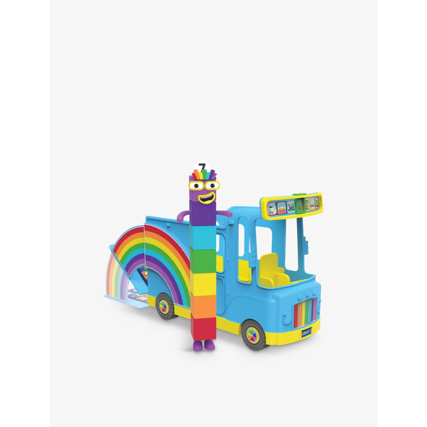 Numberblocks Rainbow Counting Bus playset with Seven figure, UK version