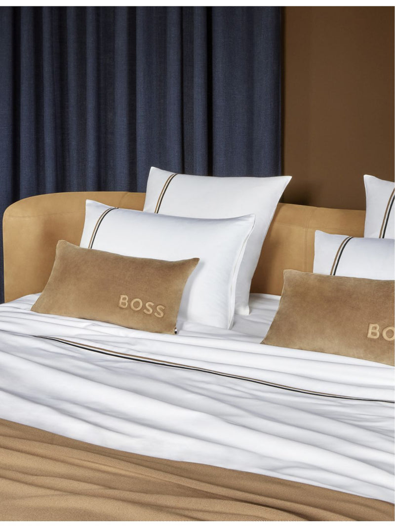 BOSS stripe-print cotton pillowcase 65cm x 65cm, UK version