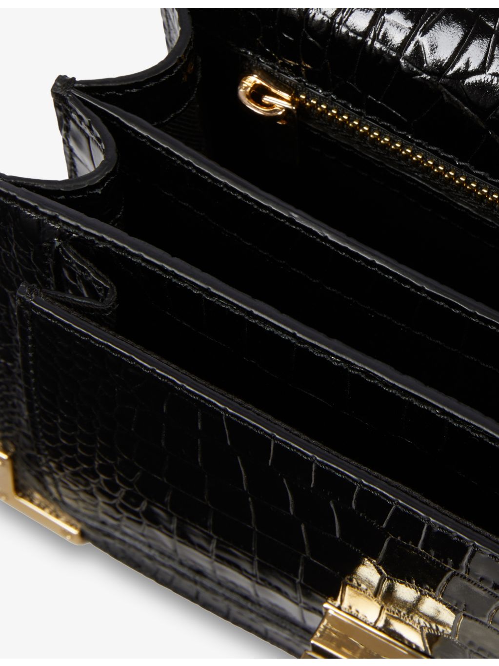 The Kooples small Emily crocodile-effect leather cross-body bag, UK version