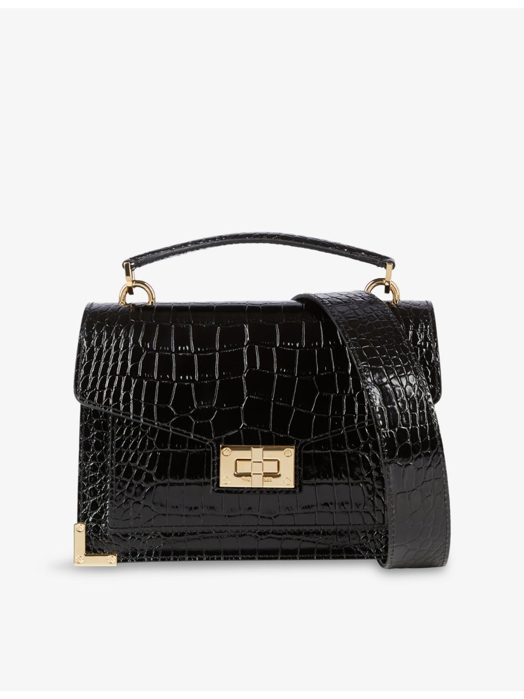 The Kooples small Emily crocodile-effect leather cross-body bag, UK version